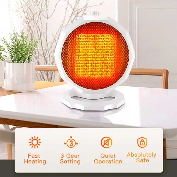 Miniature heater model WG-089 Flexible 1800W Portable Electric Heater Fan - Image 3