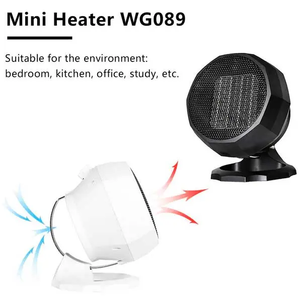 Miniature heater model WG-089 Flexible 1800W Portable Electric Heater Fan