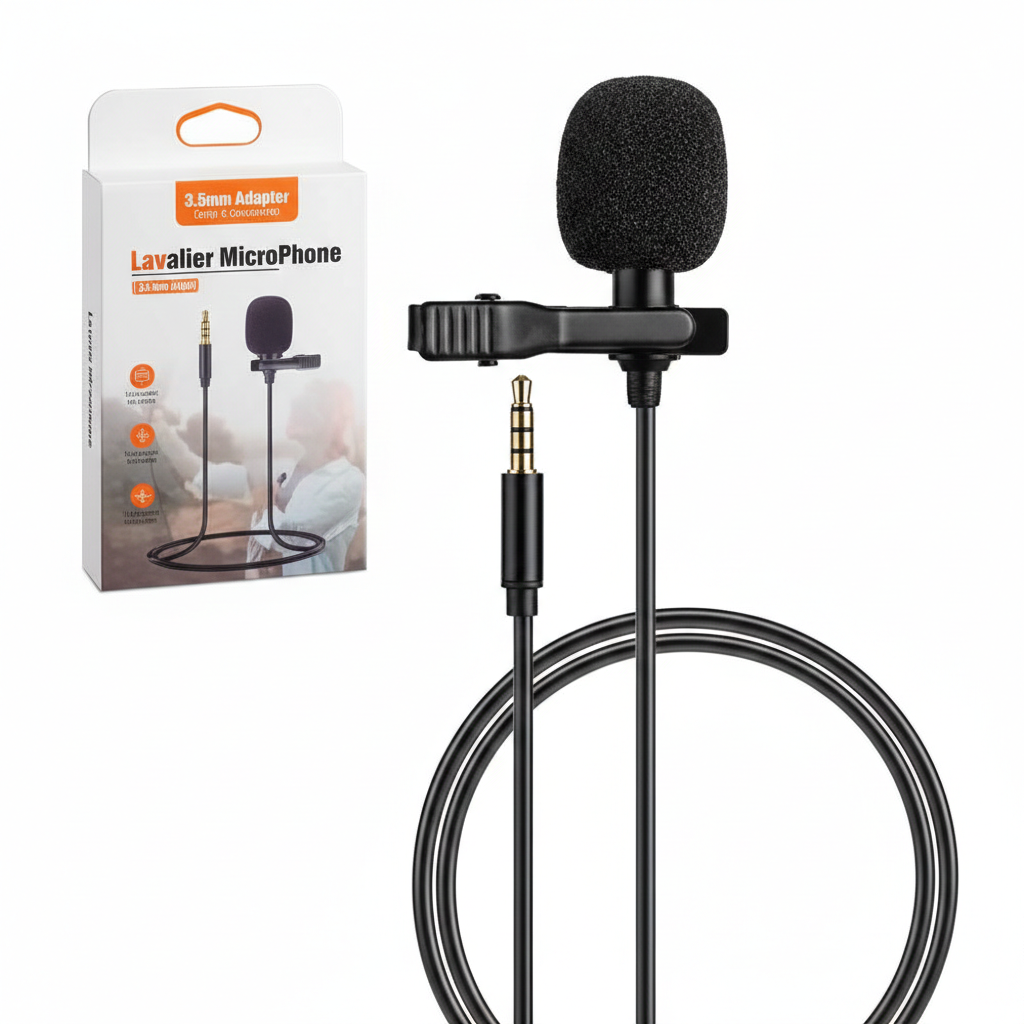 Professional Tiktok3.5 AUX Microphone Micro-Cravate Mic Lavalier Single Mic -Black - Image 5