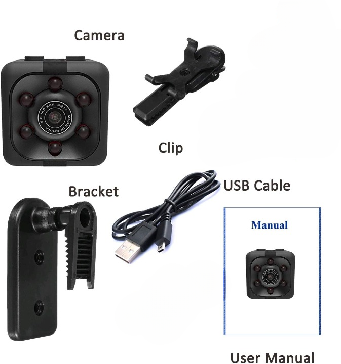 SQ6 Mini Spy Camera – HD Portable High Quality Security Camera with Night Vision & Two Stand Holders - Image 3