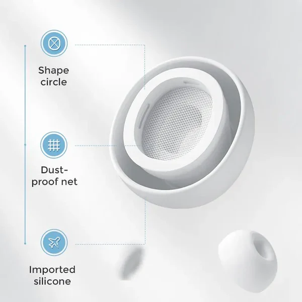 3.1 JOYROOM TWS Active Noise Cancelling ANC Earbuds With Premium Case - White Earbuds Joyroom - Image 4