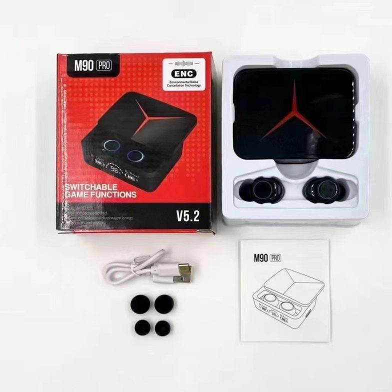 M90 Pro Gaming Earbuds – Bluetooth 5.3 Wireless Earphones with ENC Noise Reduction - Image 3