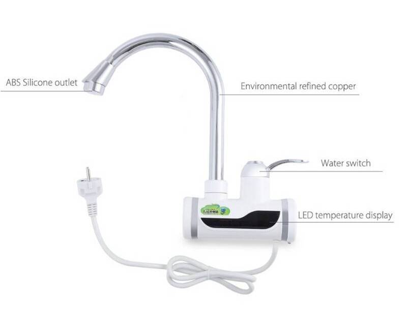 Electric Hot Water Heater Faucet Kitchen Instant Heating Tap Water (without shower) - Image 3