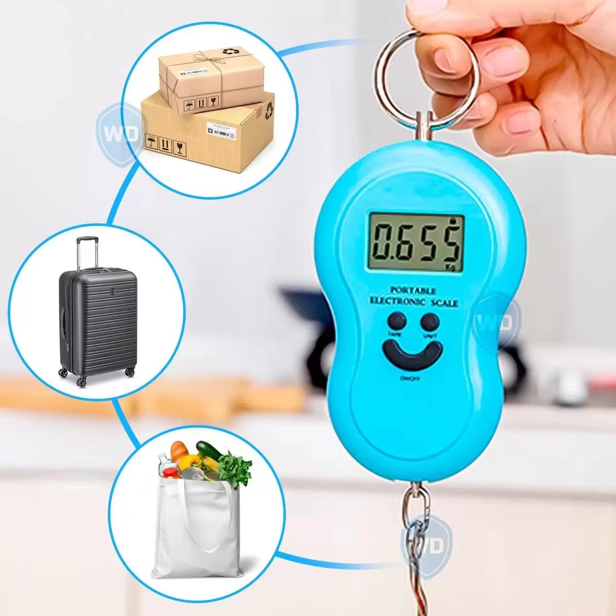 DIGITAL HANGING SCALE 50kg ABS LCD Display Strap Travel Multifunctional Digital Luggage Weighing Scales - Image 4