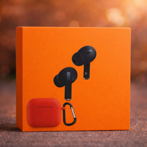 Pro 2 Wireless Earbuds with Orange Protective Silicon Case –...