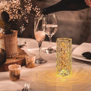 Crystal Rose Diamond Lamp – 16 Colors Changing LED Touch Lamp...