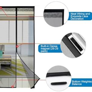 Magnetic Mosquito Mesh Door Net – Hands-Free Automatic Closing...