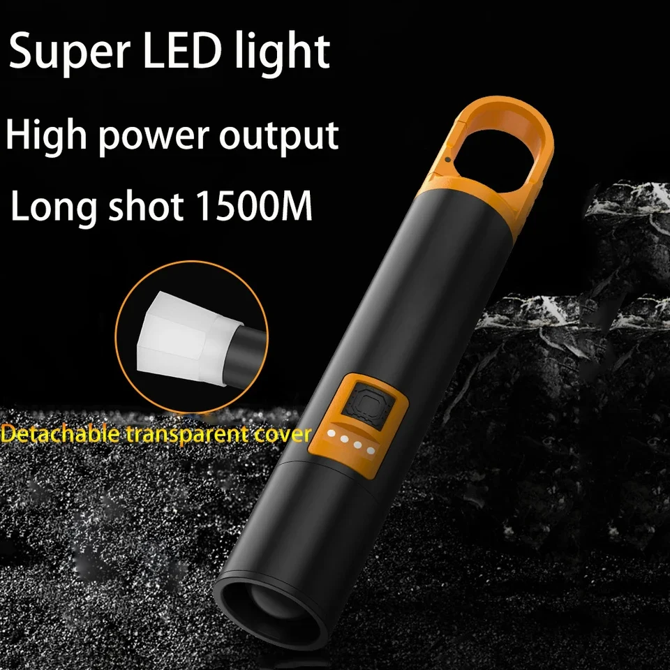L-S18 Glare Rechargeable Type-C LED Flashlight With Power Bank – USB Input/Output, Digital Display, Emergency Torch & Phone Charger for Outdoor & Home Use - Image 2
