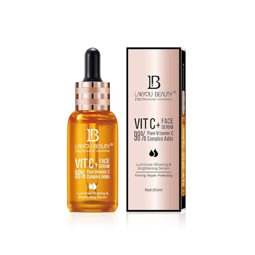 Lakyou Beauty Vitamin C Face Serum – 98% Pure Vitamin C Complex for Luminous Glow, Brightening, Firming & Repairing, 50ml - Image 3