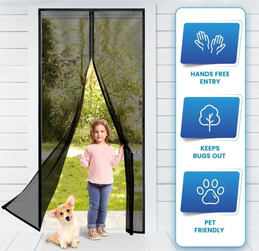Magnetic Mosquito Mesh Door Net – Hands-Free Automatic Closing Insect Screen - Image 2
