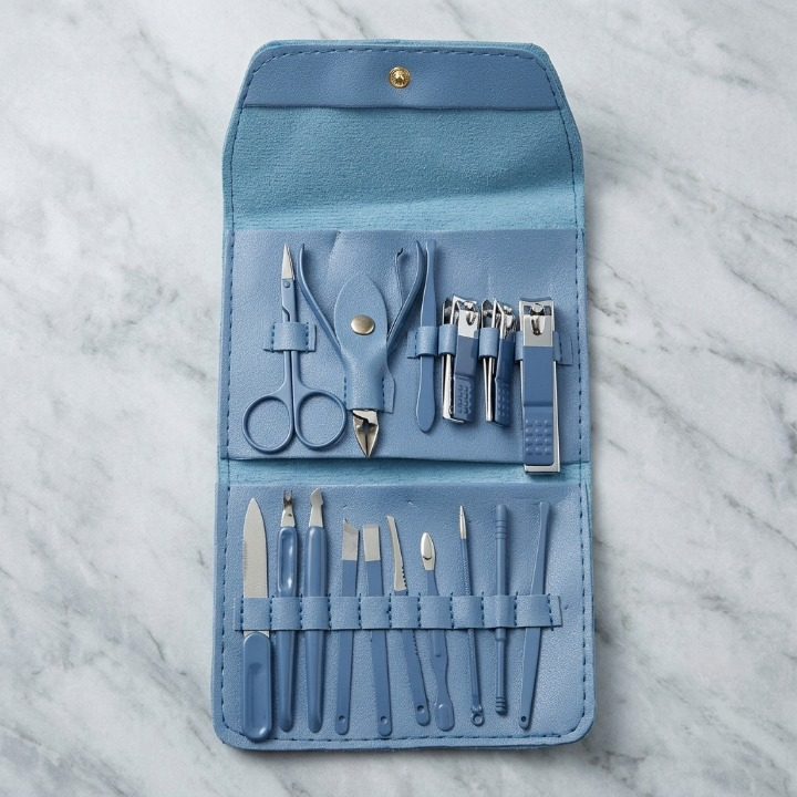 16-Piece Premium Personal Manicure & Pedicure Grooming Kit – Professional Stainless Steel Nail Clippers & Care Set with Travel Case - Image 2