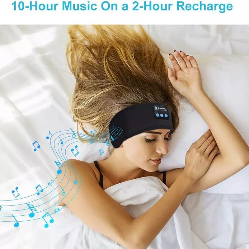 Wireless Bluetooth Music Headband With Built-In Headphones For Sports, Running, Gym, And Sleep – Comfortable Fabric Design With Hands-Free Calling - Image 2