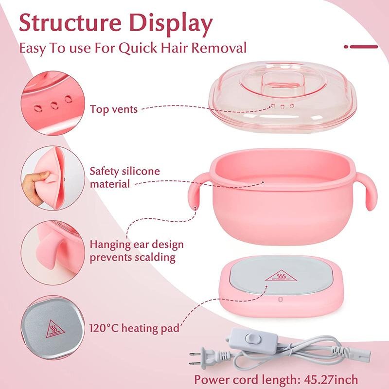 Portable Foldable 400ML Silicone Wax Warmer – Travel-Friendly Hair Removal Heater For Body & Spa Use | Random Color - Image 2