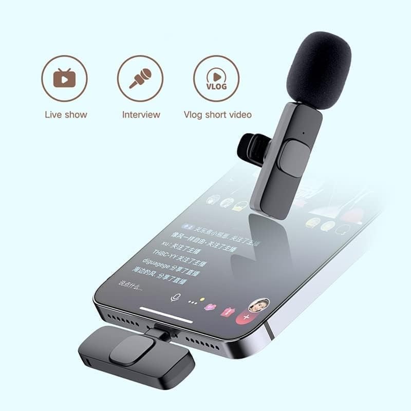 WIRELESS MIC K9 Single Microphone Mic Plug & Play USB Type C Plug Wireless Lavalier Microphone - Image 4
