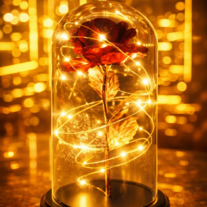 The Perfect Valentine’s Gift! Flower Rose LED light with Glass...