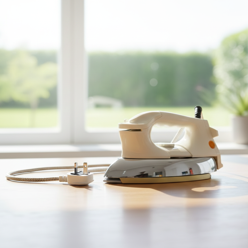 Heavy-Duty Electric Dry Iron | China-Made | Durable, High-Performance Ironing for Home & Commercial Use - 1000 Watt - Image 2