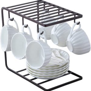 Metal Mug Stand Holder Tree Rack – Modern Space-Saving Mug...