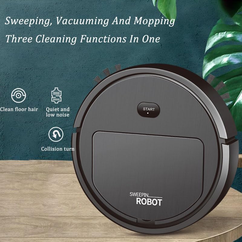 Portable Wireless Smart Mini Sweeping Robot Mopping 3 In1 Rechargeable Cleaning Machine Vacuum Cleaner For Home Office Robot (random colors) - Image 2