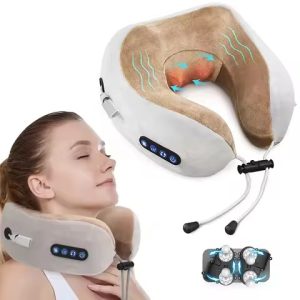Rechargeable Neck Massager U-Shaped Pillow – Multifunctional...