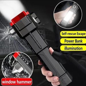 High Power LED Torch Light Rechargeable Flashlight – Multi...