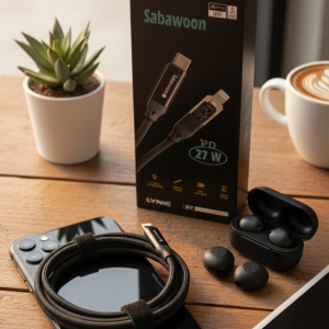 Sabawoon  Type-C to iPhone Cable | PD 27W Fast Charging –...