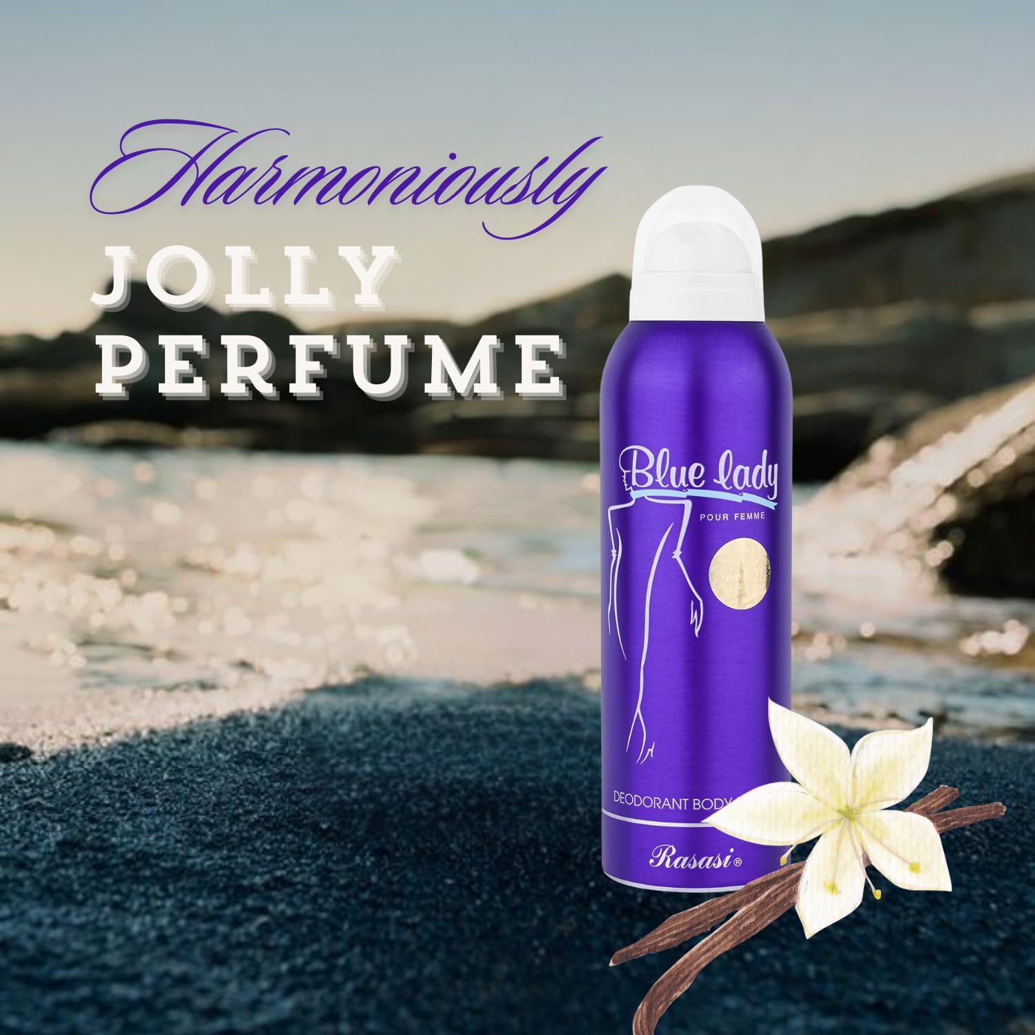 Rasasi Body Spray ( Blue Lady ) - 200ml Sensual and Bold Fragrance Premium Quality | Luxury Fragrance Body Spray For Women ( Original ) - Image 3