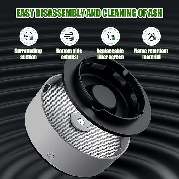 Ashtray With Air Purifier, Ashtray Smokeless | Multipurpose Ashtray With Air Purifier Function (random Colors) - Image 3