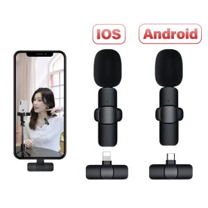 K11 2 IN 1 Collar Wireless Microphone Iphone/Android & Type C...
