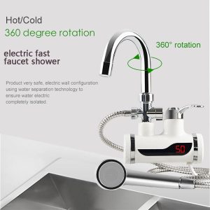 Instant Electric Hot Water Heater Faucet | With Hand Shower |...