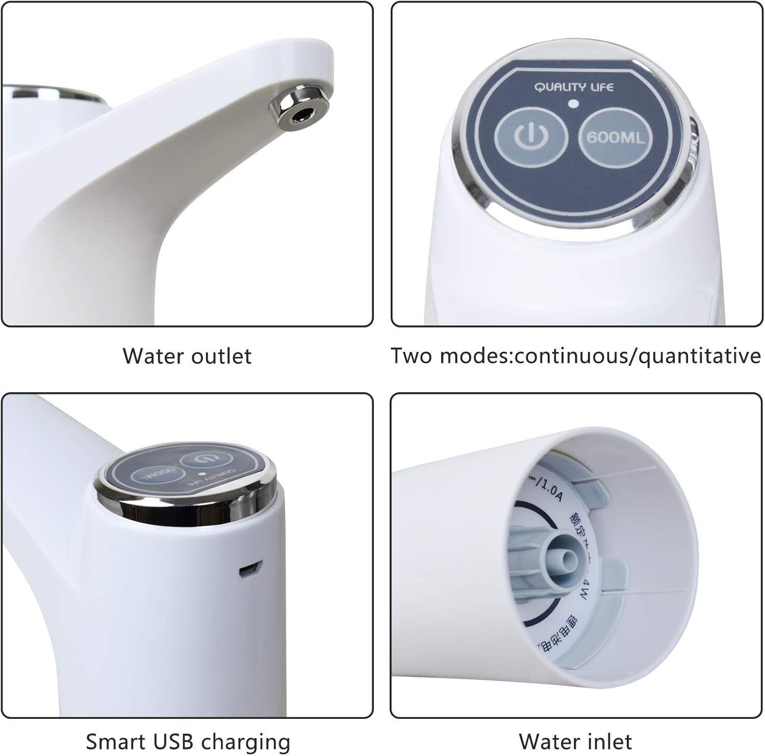 Mclassic MD-03 Touch Intelligent Electric Water Pump – Rechargeable Automatic Dispenser For Bottled Water With One-Touch Operation (Random Color) - Image 3