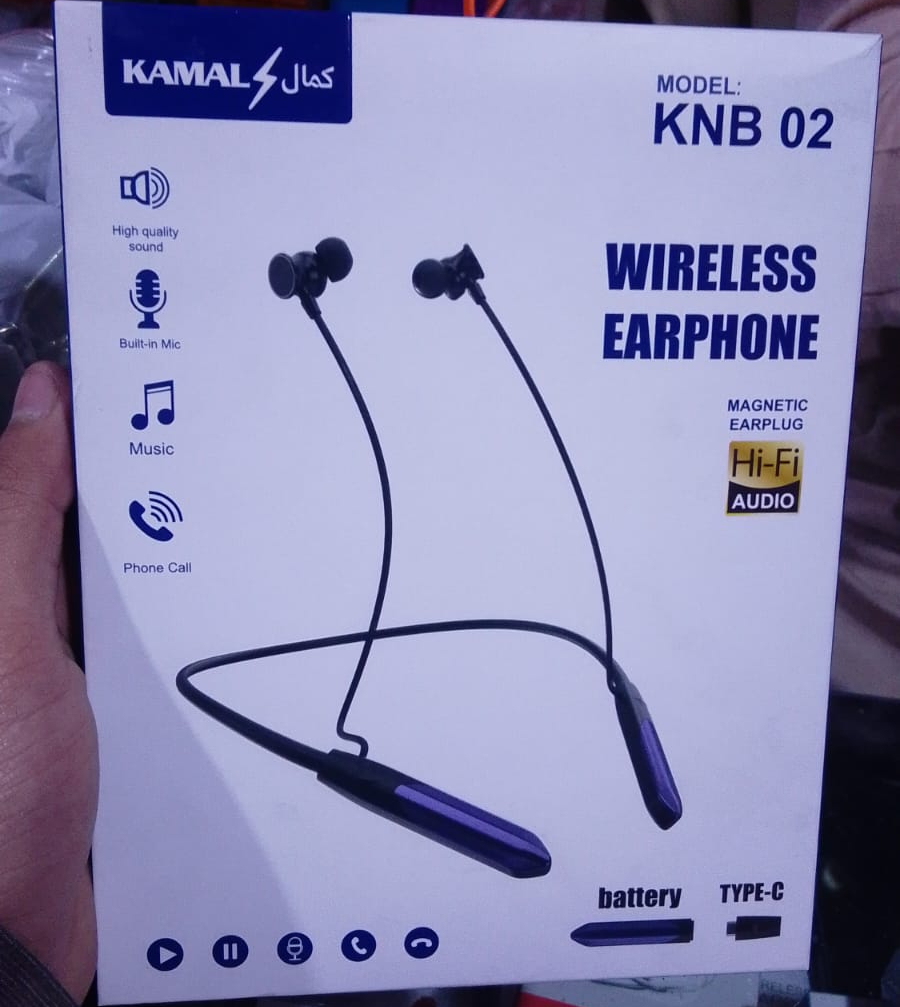 Kamal KNB 02 Wireless Neckband Earphone Stylish Comfortable Durable Design With Clear Sound And Reliable Performance - Image 3