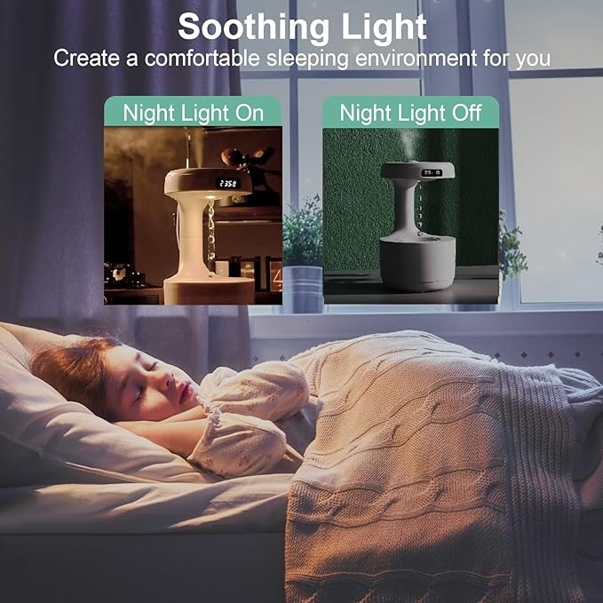 Smooth Sailing Antigravity Humidifier With Ultra-Quiet Performance, Water Drop Light Effects (Random Color) - Image 2