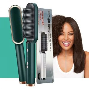 909 Hair Straightening Brush | Electric 2‑in‑1 Straightener...