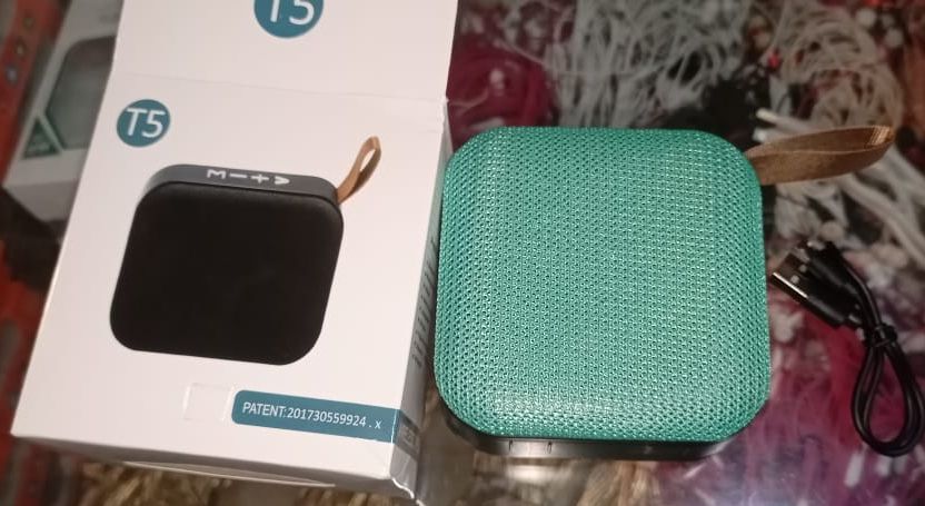T5 Wireless Bluetooth Speaker With Cable Powerful Sound Durable Quality Stylish Design Easy Connectivity (Random Color) - Image 4
