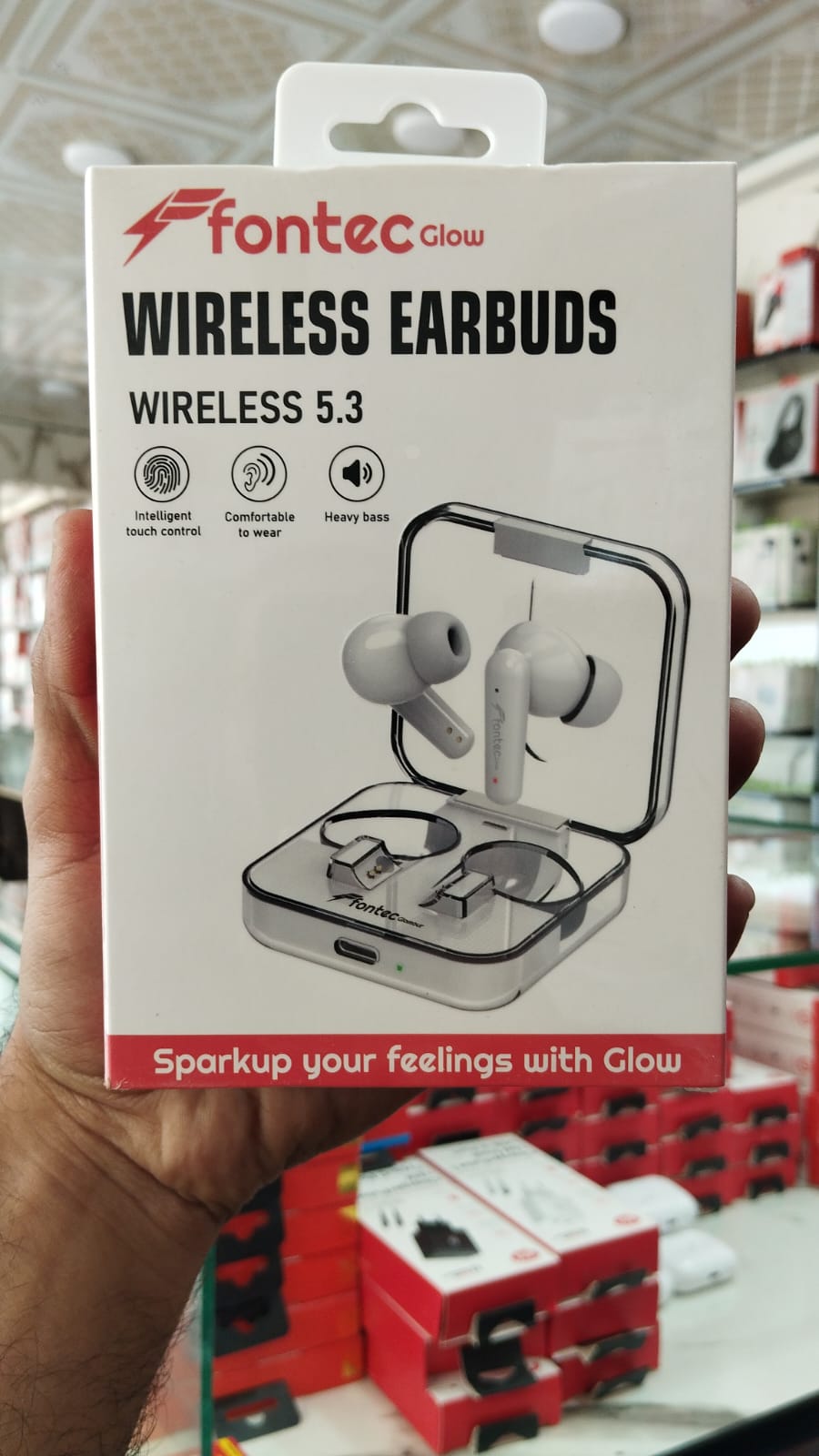 Fontec Glow Airbuds – ENC Gaming Wireless Earbuds with Deep Bass & LED Display - Image 3