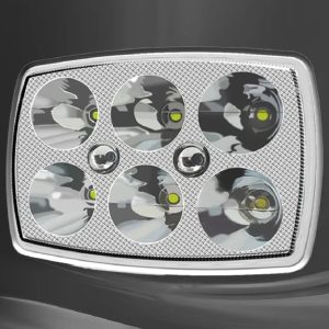 XBT-06 LED Fog Light High Motorcycle Square Headlight with Blue...