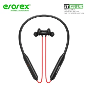 EroreX BT E20 ENC Wireless Neckband Earphones – Noise...
