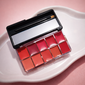 10 in 1 Lipstick & Blush Palette Creamy Matte Makeup Palette for...