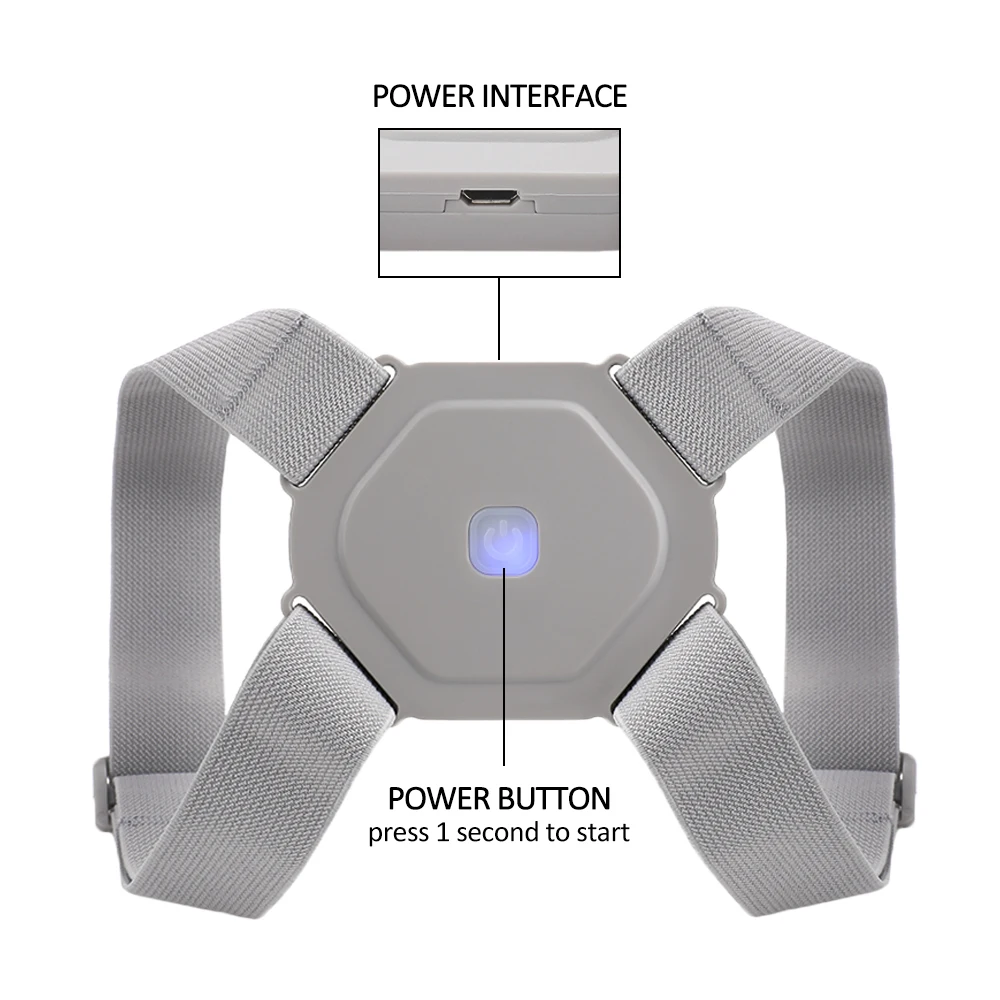 Adjustable Spine Back Support Posture Sensor Belt chargeable - Image 2
