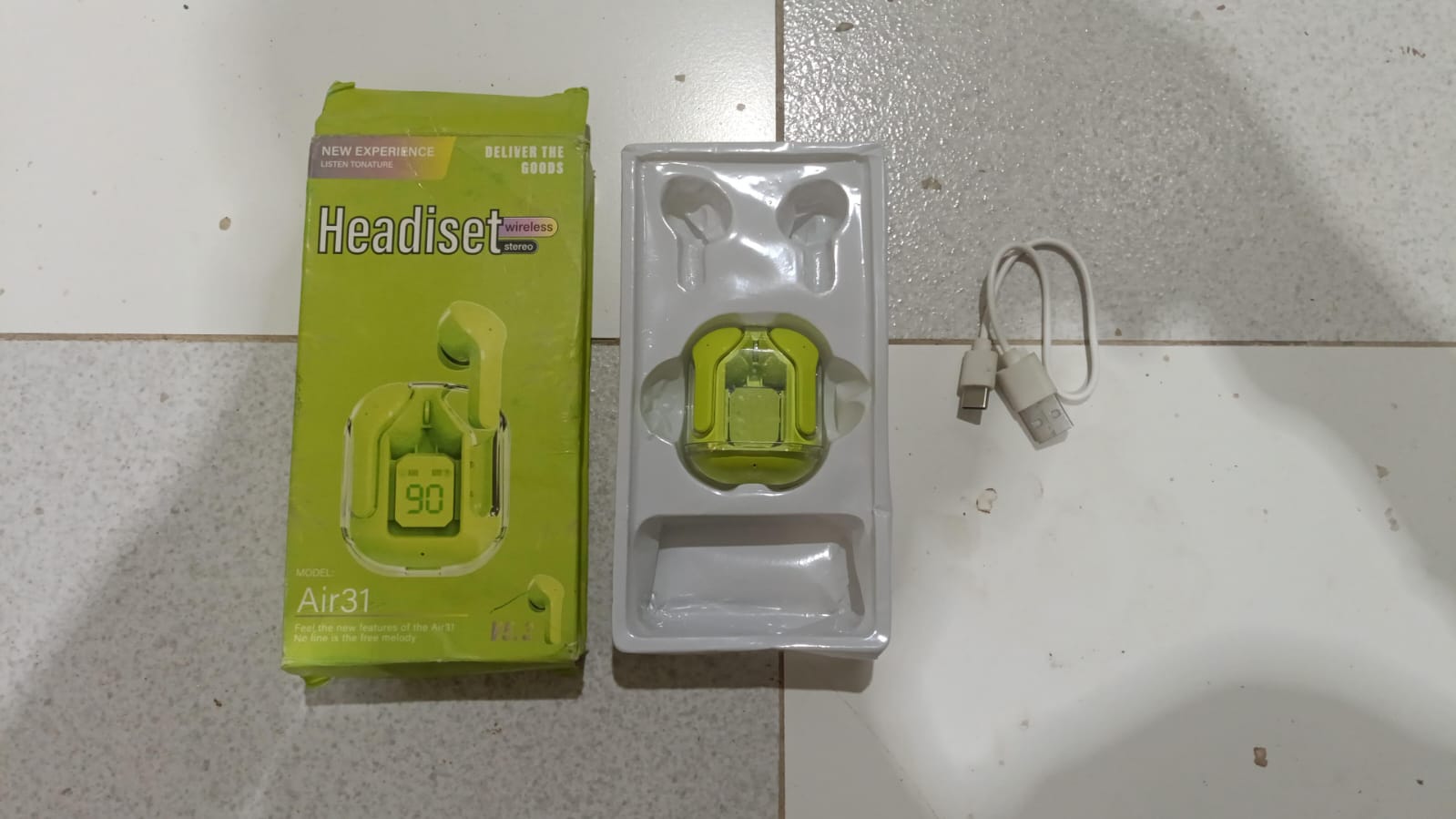AIR 31 Airpods | Bluetooth Air31 Earbud - without pouch ( random colour) - Image 4