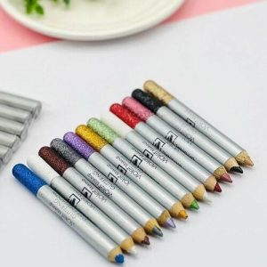 Pack of 12 Flormar Glitter multipurpose pencils Glitter Eyeliner...