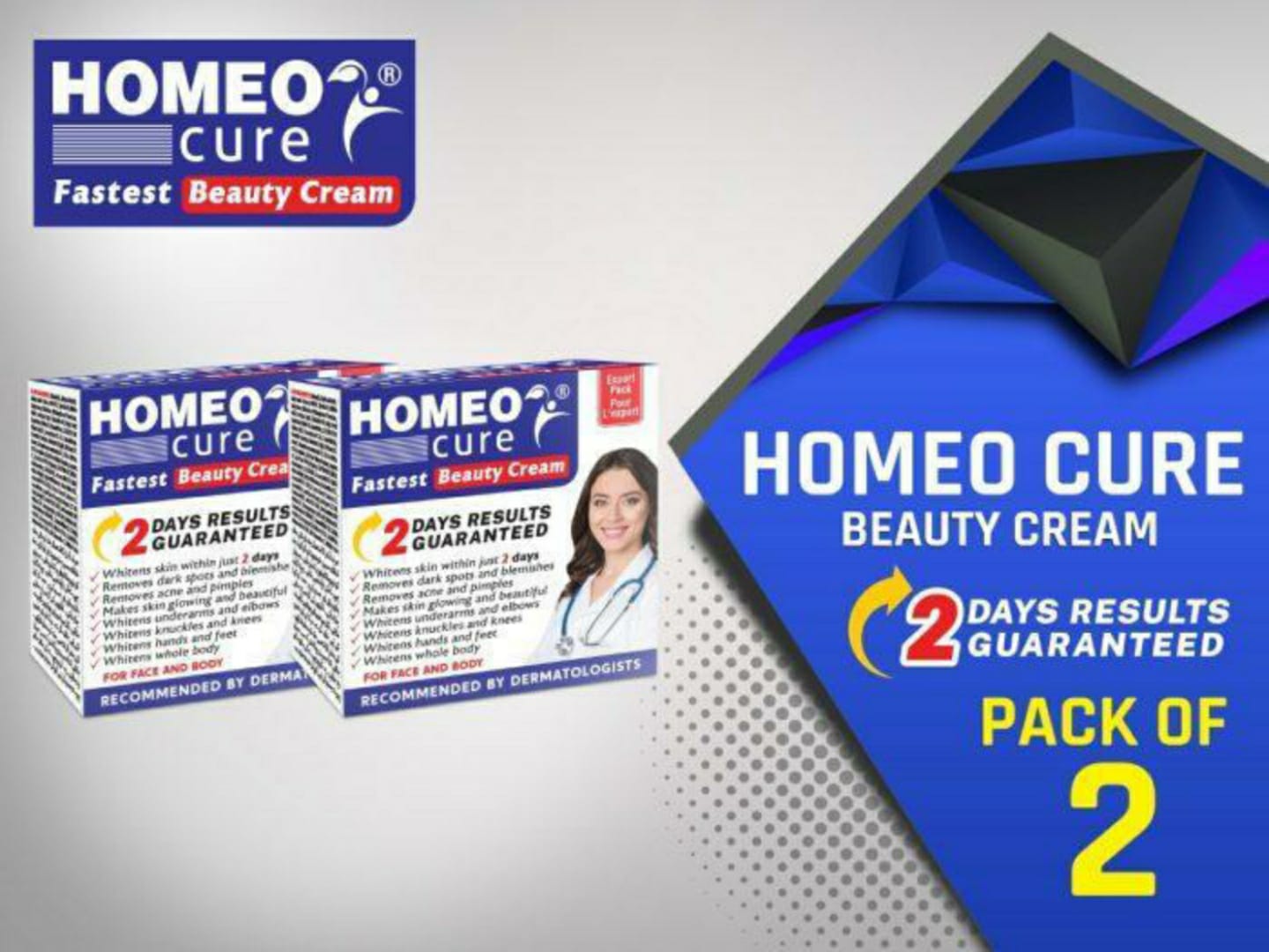 Pack of 2 Homeo Cure Whitening Beauty Cream Highly Concentrated Skincare Cream 30g - Image 3
