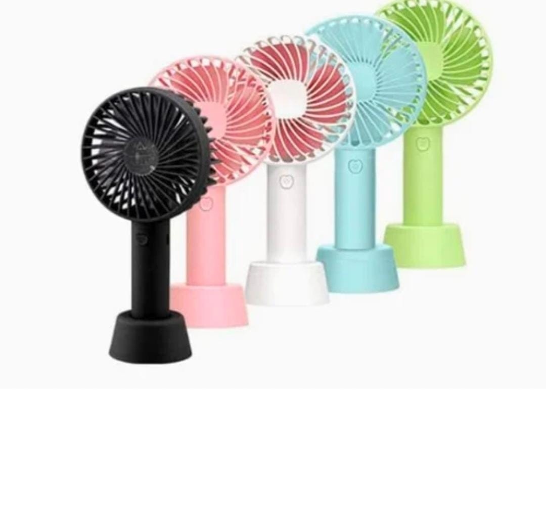 Portable USB Rechargeable Fan | Handheld 3 Speed Strong Wind Electric Small Mini Cooling Fan (random color) - Image 4