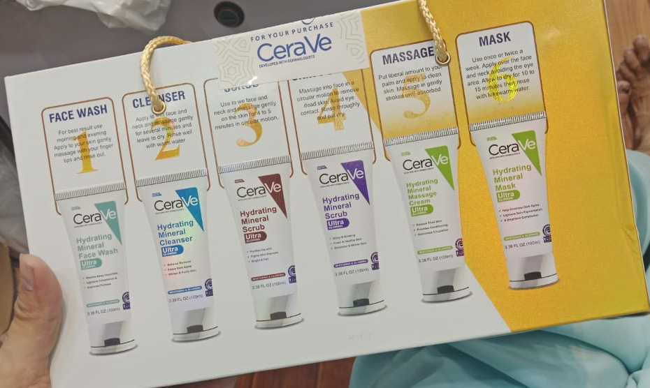 Pack of 06 CeraVe Hydrating Mineral Facial Kit | Best Quality Hydrating Mineral Facial Kit - Image 4