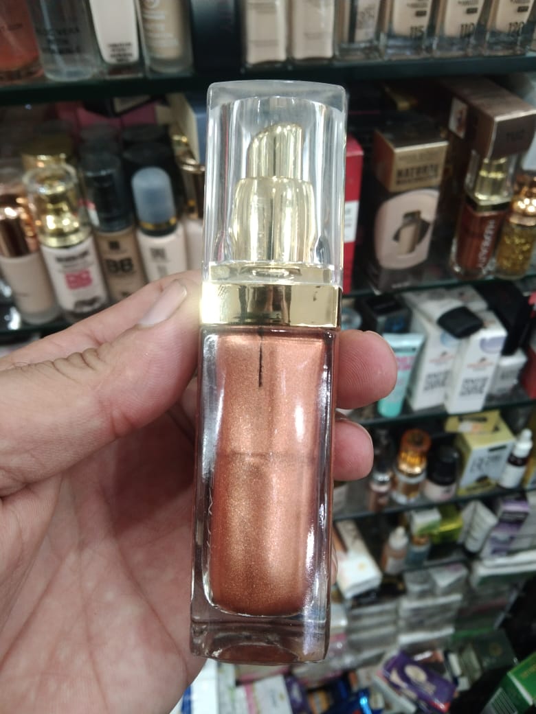 Huda Beauty N.Y.M.P.H. All Over Body Highlighter – Liquid Illuminator for Face, Body & Legs – Water-Based, Long-Lasting Glow – 35 ml