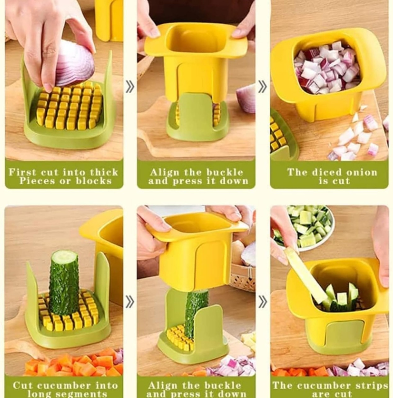 Multi-Function Handheld Chopper – Dicing, Slitting & Slicing Tool for Quick Food Prep - Image 4