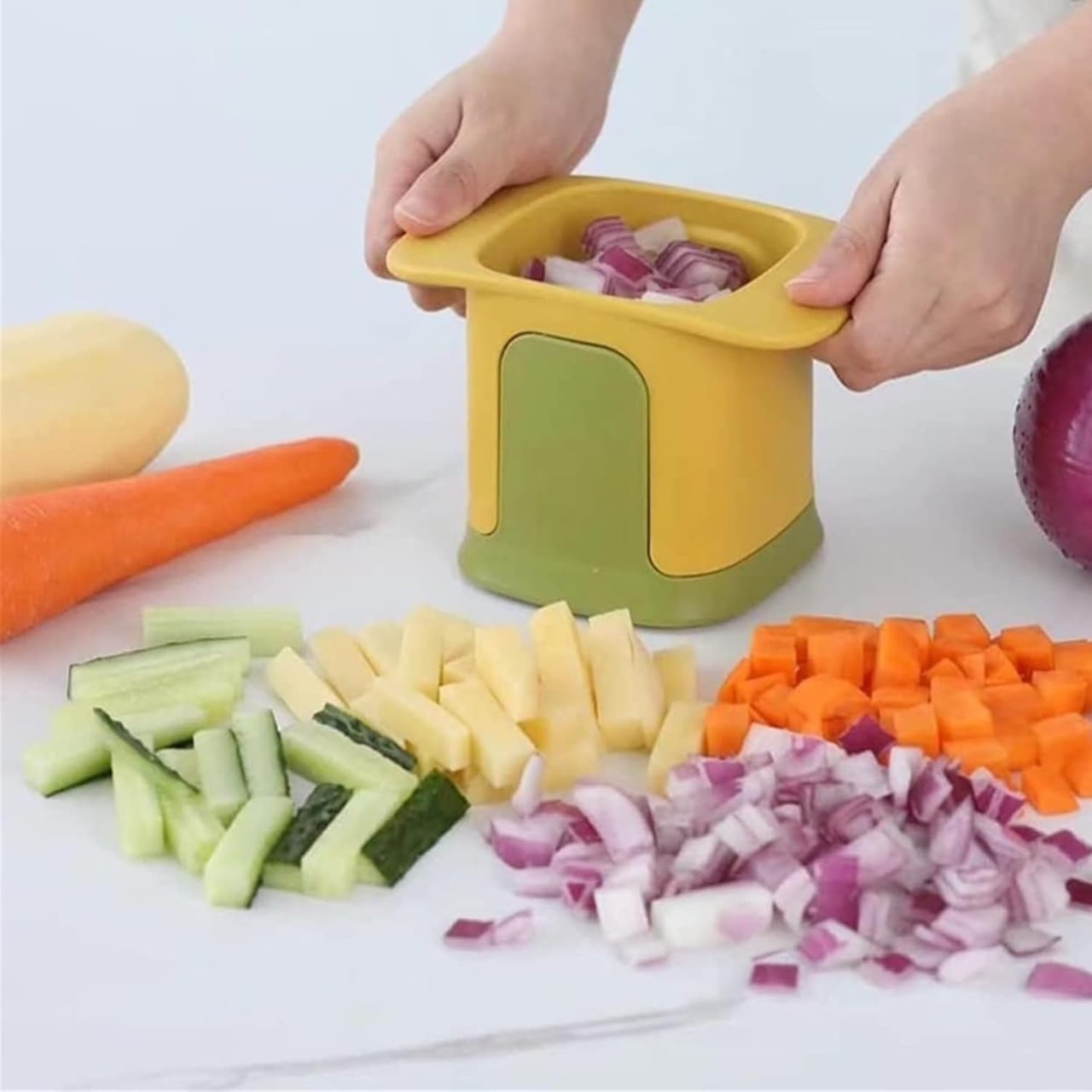 Multi-Function Handheld Chopper – Dicing, Slitting & Slicing Tool for Quick Food Prep - Image 3