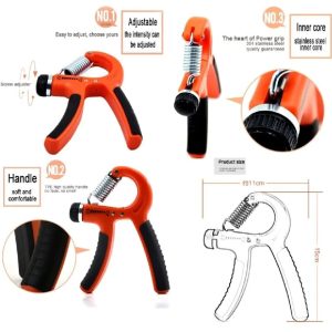 Set of 2 Adjustable Heavy Hand Grippers (10–40Kg) – Strength...