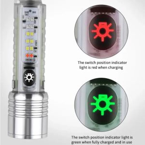 520A Multifunctional Zoom Flashlight | Rechargeable Torch with...