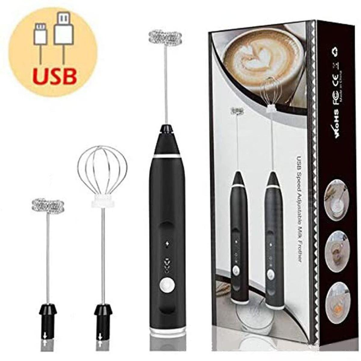 2 in 1 Coffee Beater Rechargeable Smooth Mixing Easy Use Compact Design Comfortable Handling